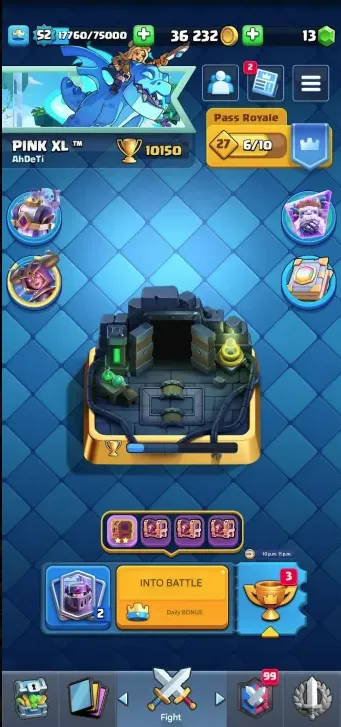 CR503 Exclusive 10k Trophies LV52 | 12 Evolutions | 8 Level 15 Cards | 21 Legendary | 61 Emotes | 9 Tower Skins | 5+ Years Played